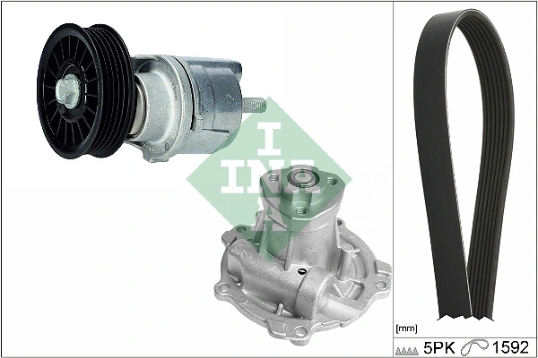 Water Pump + V-ribbed Belt Kit